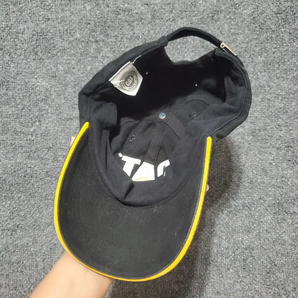 Caterpillar CAT Cap Hat Black Equipment Trucker Mens Workwear Mechanics VTG 90s